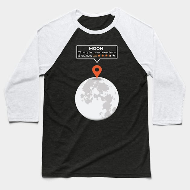 Moon Location T-shirt Baseball T-Shirt by Bestseller